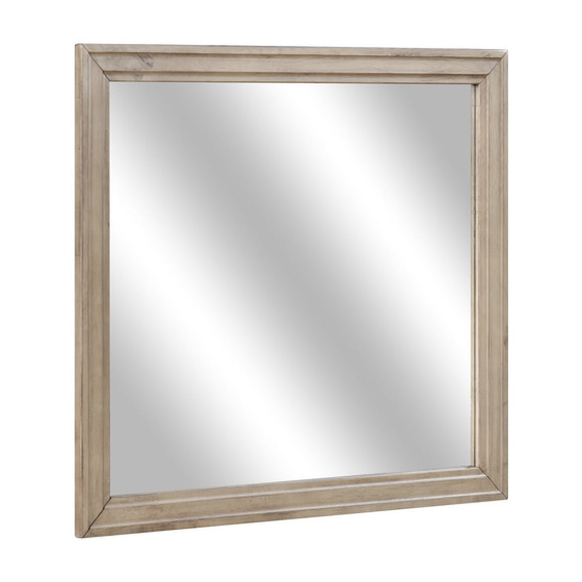 Havenwood matching rectangular dresser mirror shown at an angle