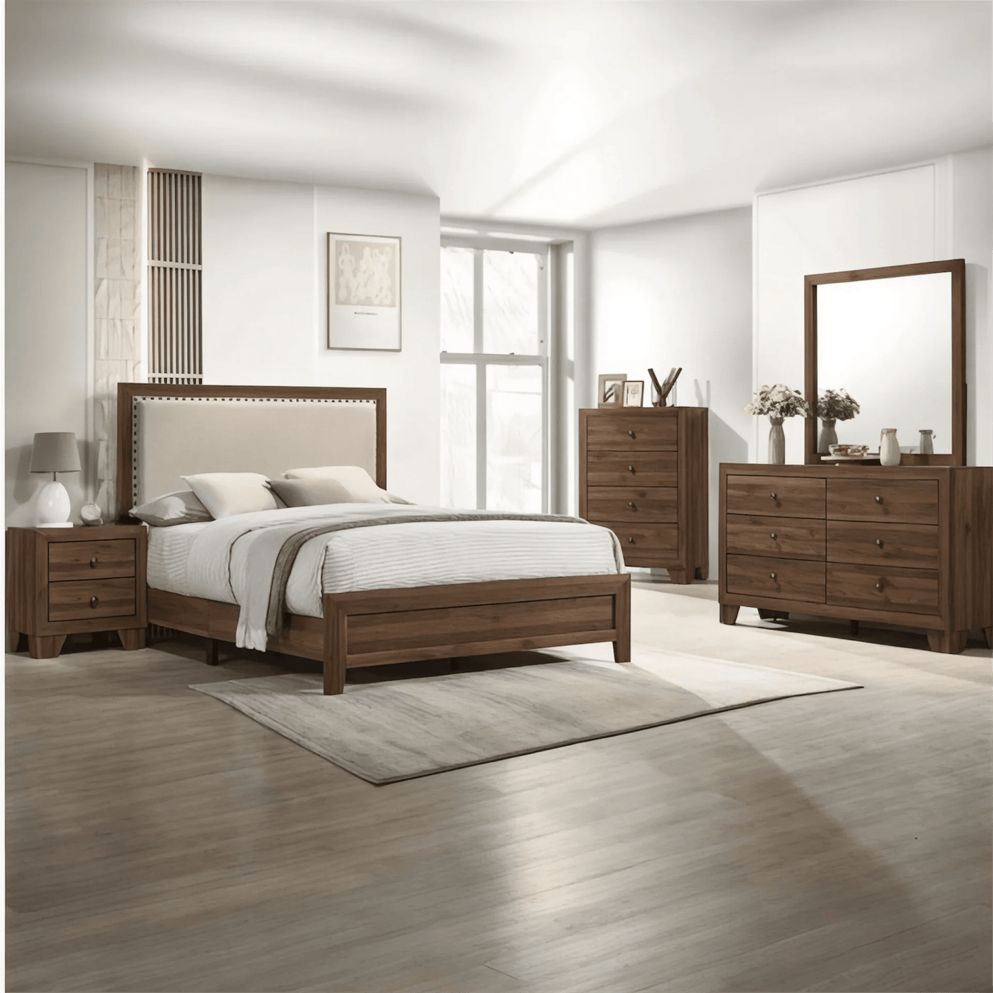Millie Upholstered Platform Bed - Modern Comfort in Every Size - George's Furniture