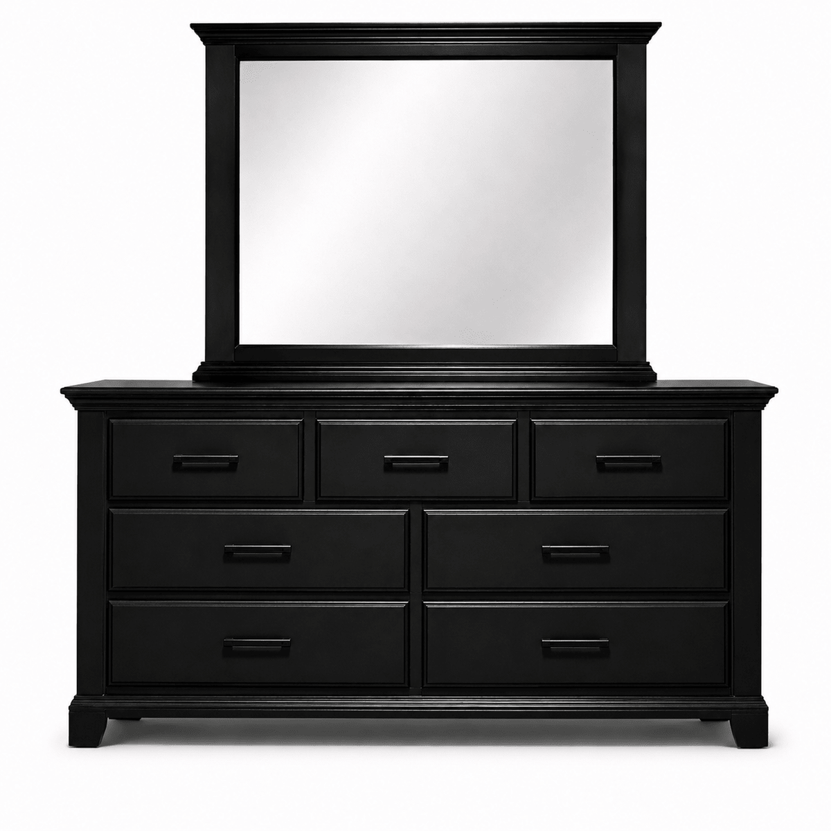 Vanta Black 7 Drawer Dresser | Solid Wood - George's Furniture