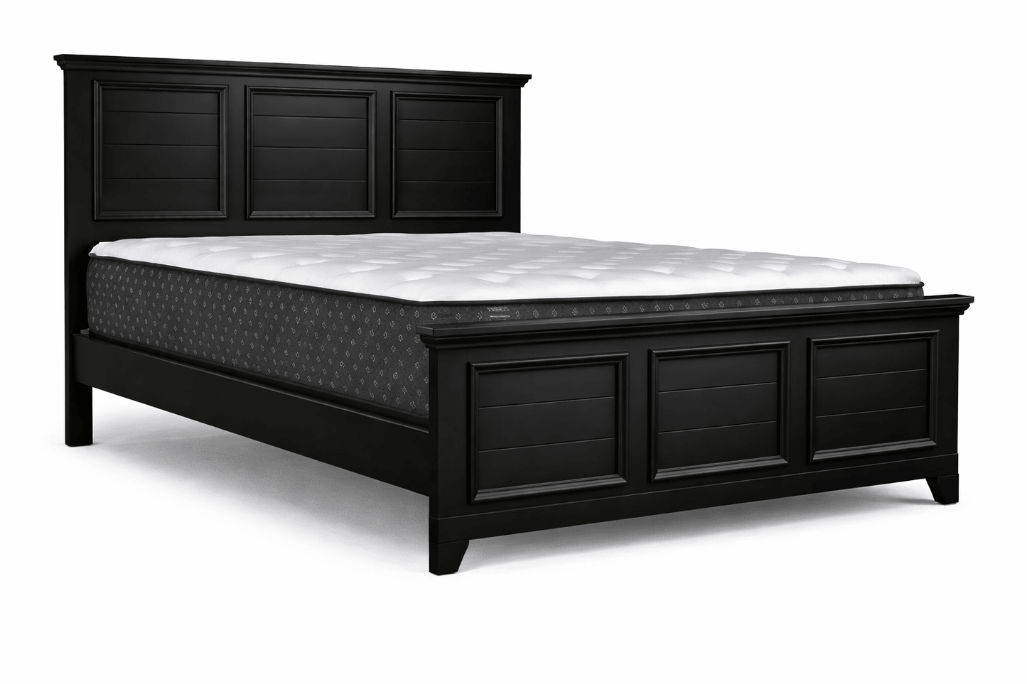 Vanta Black Solid Wood Bed Frame - George's Furniture