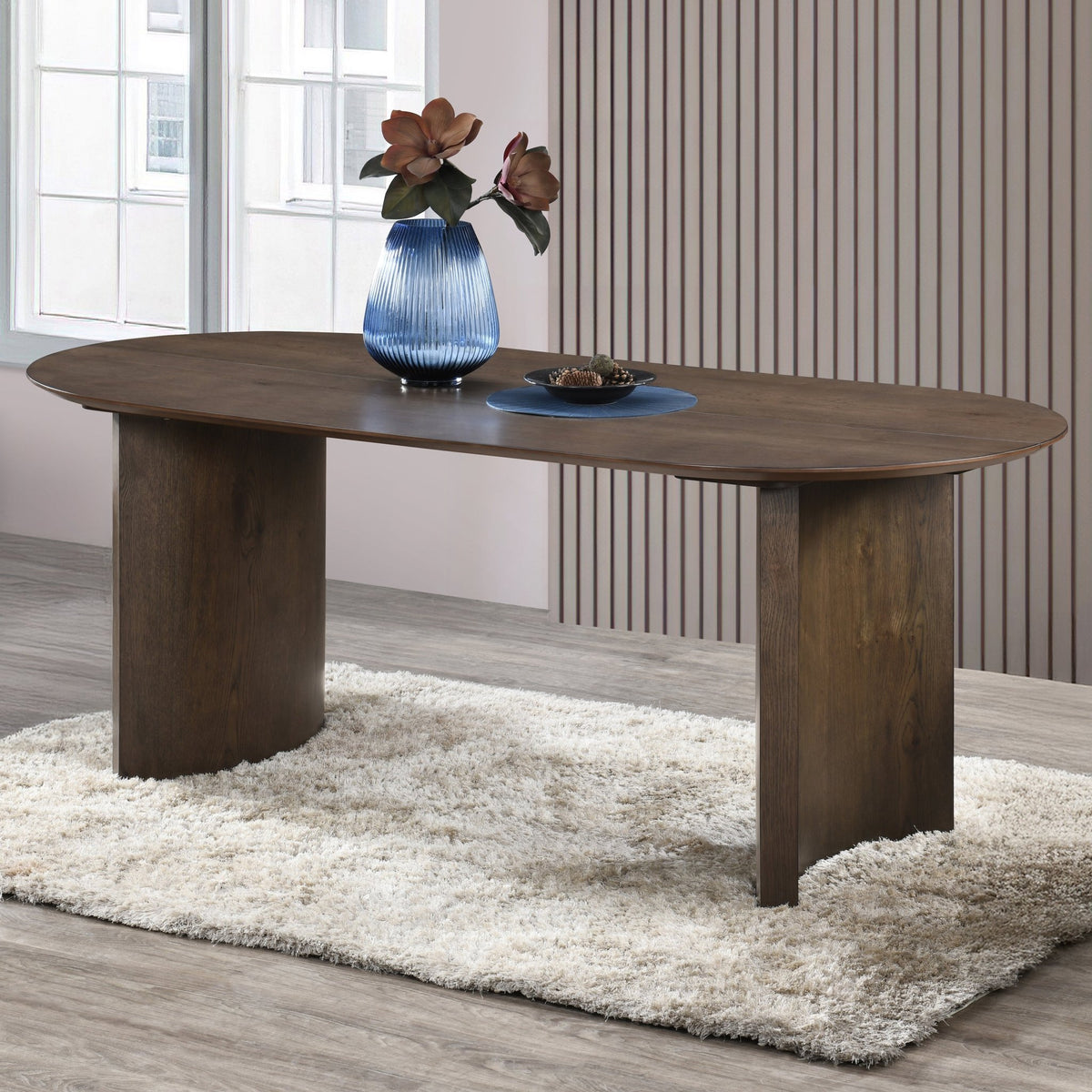 Westhaven 79" Oval Dining Table – Dark Walnut - George's Furniture