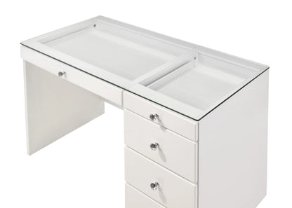 Luxo LED lighted mirror for the Morgan white vanity