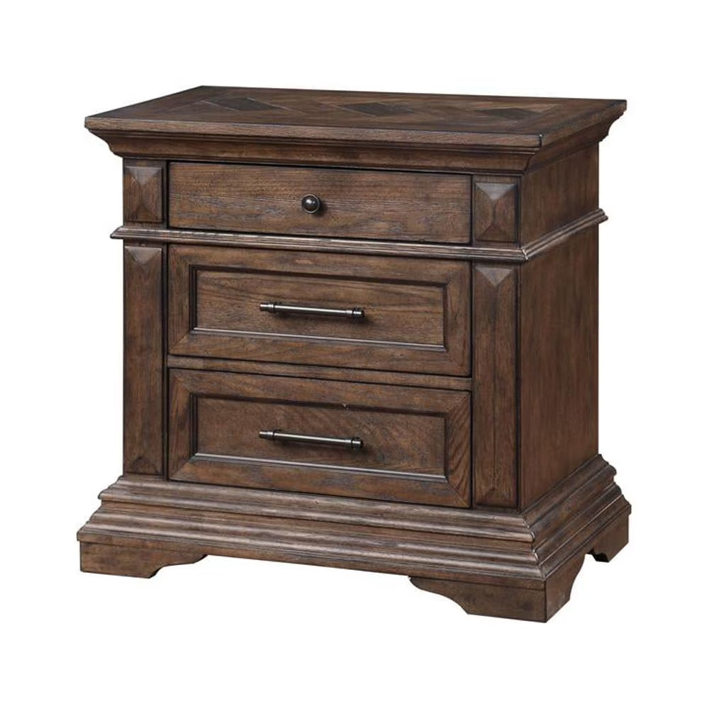 Marvista Walnut 2 Drawer Nightstand
