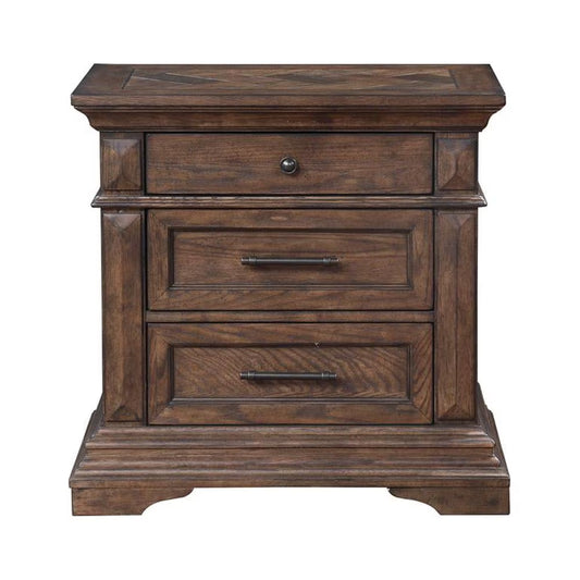 Marvista Walnut 2 Drawer Nightstand