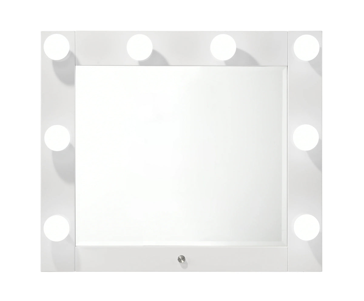 Morgan white vanity set component detail