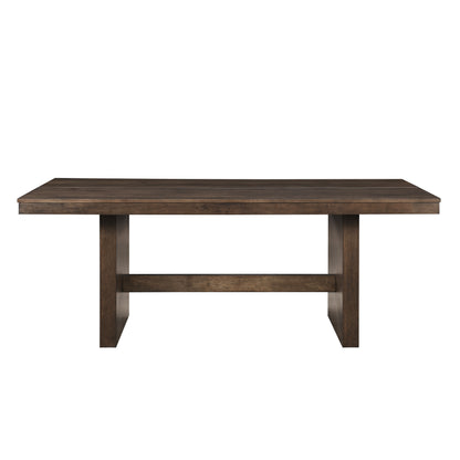 Kody dark walnut dining table, alternate view
