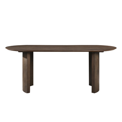 Kody oval dining table dark walnut, alternate view