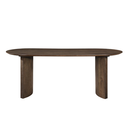 Kody oval dining table, tabletop view