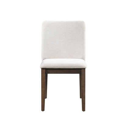 Kody Cream upholstered dining chair, front view