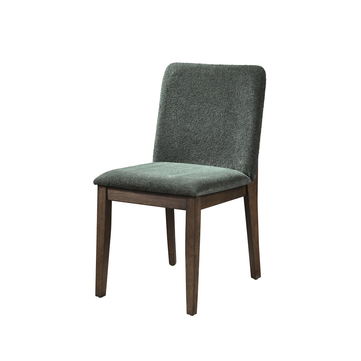 Kody Forest Green upholstered dining chair with dark walnut frame