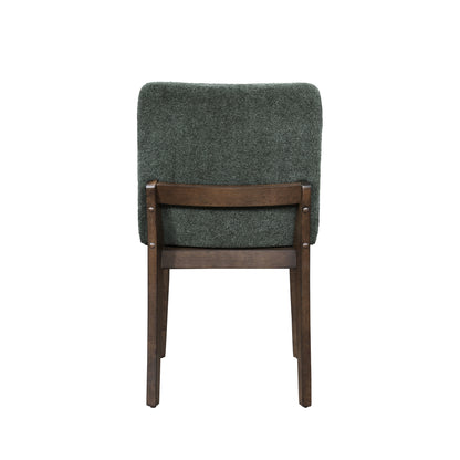 Kody Forest Green dining chair, side view