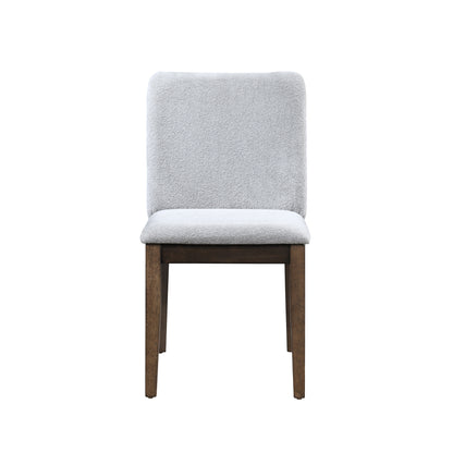 Kody Stone Gray upholstered dining chair, front view