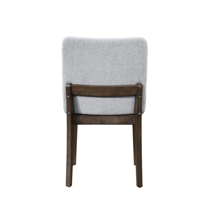 Kody Stone Gray dining chair, side view
