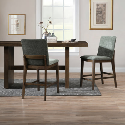 Kody Forest Green upholstered counter height chair