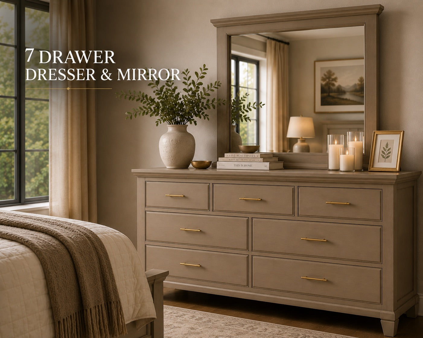 Dune 7-Drawer Dresser with Mirror