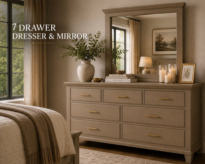 Dune 7-Drawer Dresser with Mirror
