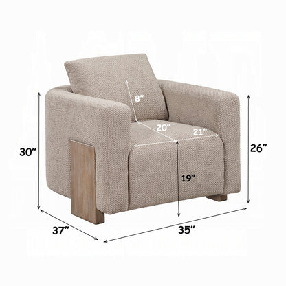 Arden chair dimensions: 35 inches wide, 37 inches deep, 30 inches high; seat 21 by 20 inches and 19 inches high