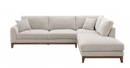 Arden Light Gray Chenille Sectional with Chaise - George's Furniture