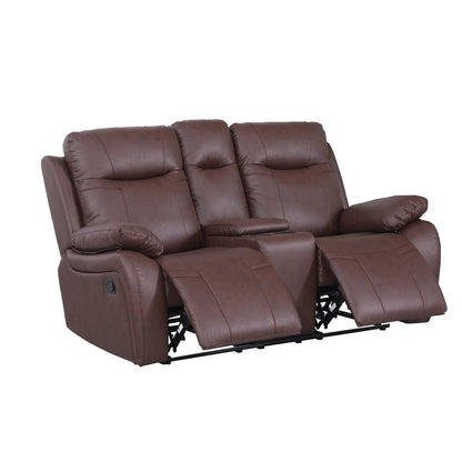 Austin Manual Reclining Living Room Set – Brown - George's Furniture