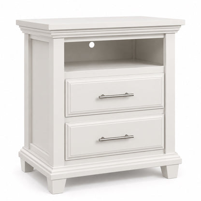 pearl Bella open-shelf two-drawer nightstand, product view