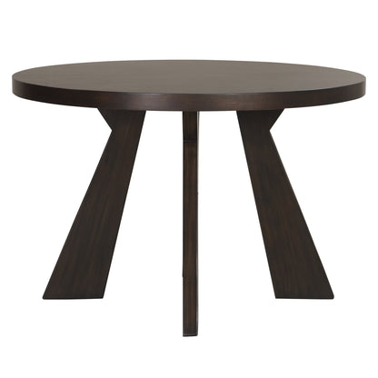 Chestnut Ridge 47 inch round dining table angle view
