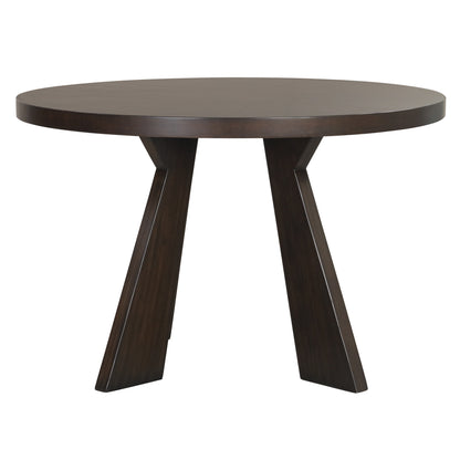 Chestnut Ridge 47 inch round dark brown dining table