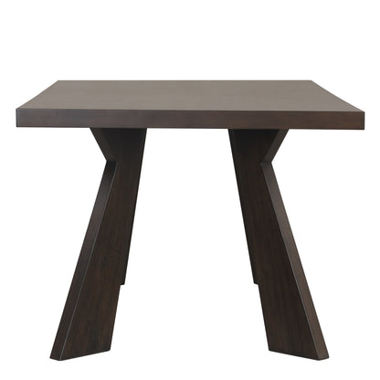 Chestnut Ridge 72 inch dark brown dining table angle view