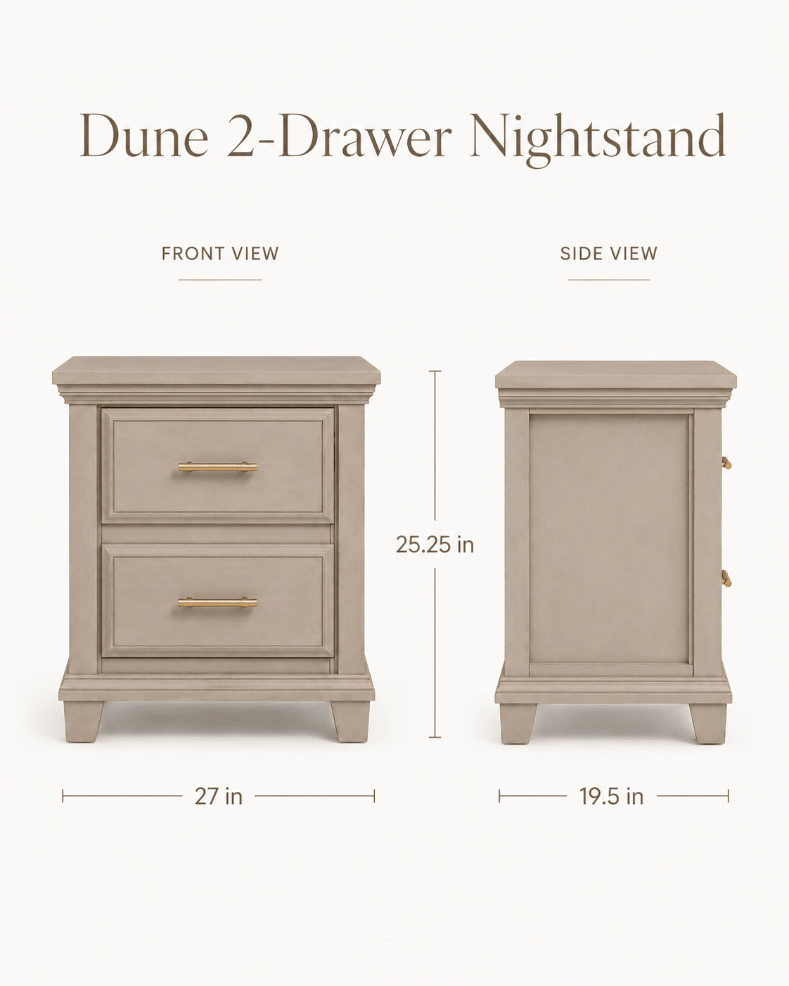 Dune 2-Drawer Nightstand - George's Furniture