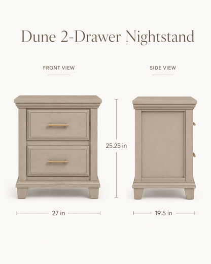 Dune 2-Drawer Nightstand - George's Furniture