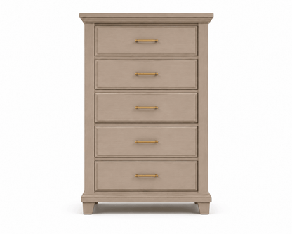 Dune five-drawer chest in warm neutral finish
