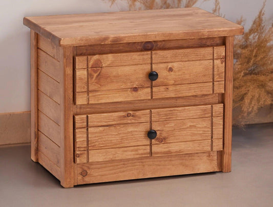 Durango 2-Drawer Solid Pine Nightstand - George's Furniture