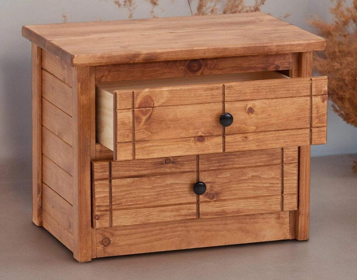 Durango 2-Drawer Solid Pine Nightstand - George's Furniture