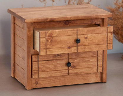 Durango 2-Drawer Solid Pine Nightstand - George's Furniture