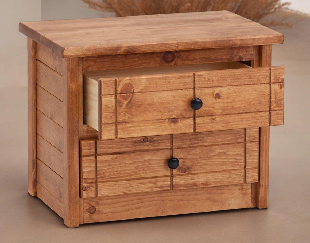 Durango 2-Drawer Solid Pine Nightstand - George's Furniture