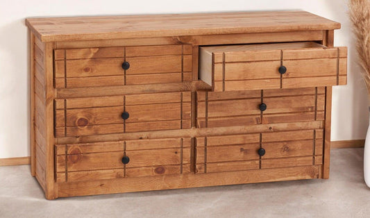 Durango 6-Drawer Solid Pine Dresser - George's Furniture