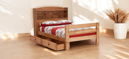 Durango Full Solid Pine Bookcase Bed - George's Furniture