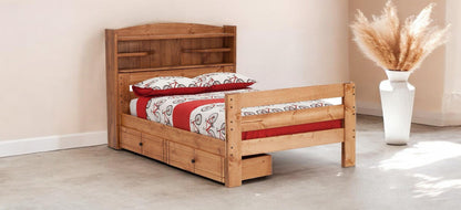 Durango Full Solid Pine Bookcase Bed - George's Furniture