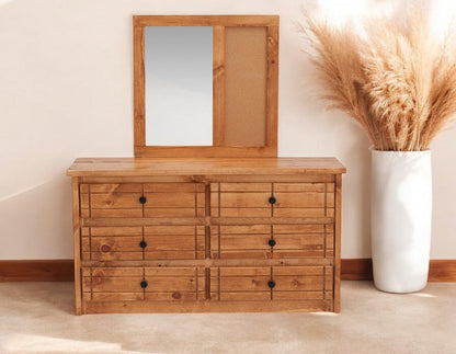 Durango Solid Pine Cork Board Mirror - George's Furniture