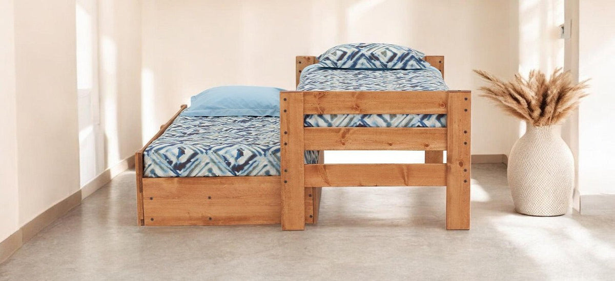 Durango Twin Solid Pine Panel Bed - George's Furniture