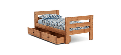Durango Twin Solid Pine Panel Bed - George's Furniture