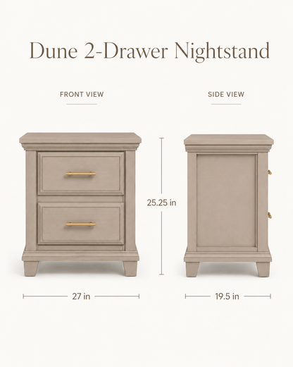 Dune 2-Drawer Nightstand