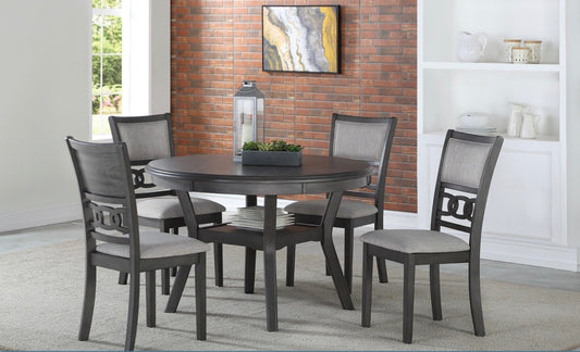Gia Gray 5-Piece Round Dining Set - George's Furniture