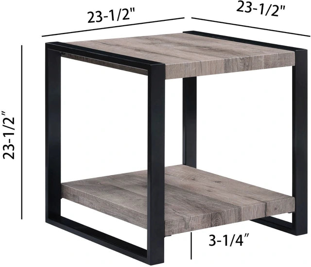 Ridge end table dimensions 23.5 by 23.5 by 23.5 inches