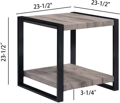 Ridge end table dimensions 23.5 by 23.5 by 23.5 inches