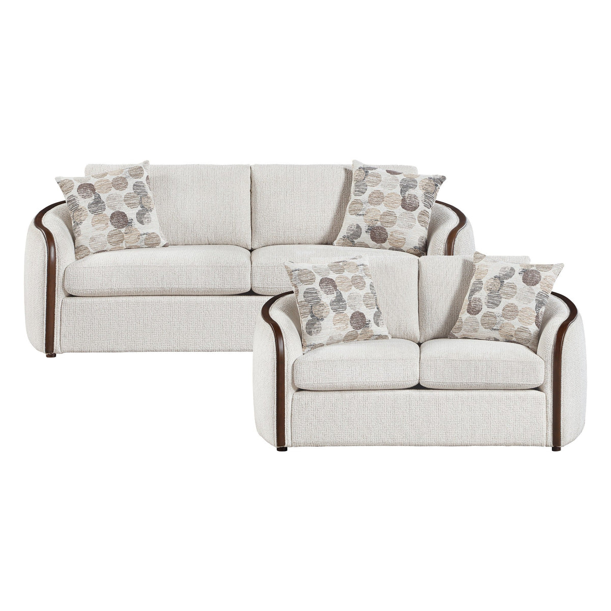 Loom beige sofa and loveseat 2-piece living room set
