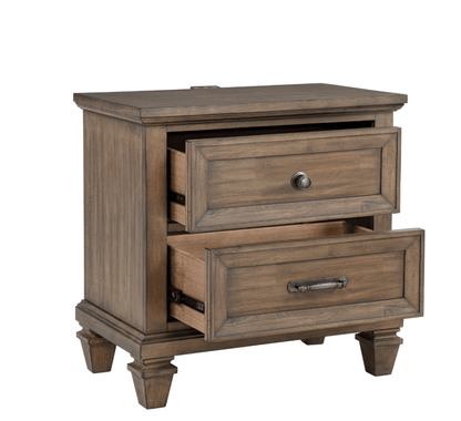 Marabella Mocha 2 Drawer Nightstand - George's Furniture