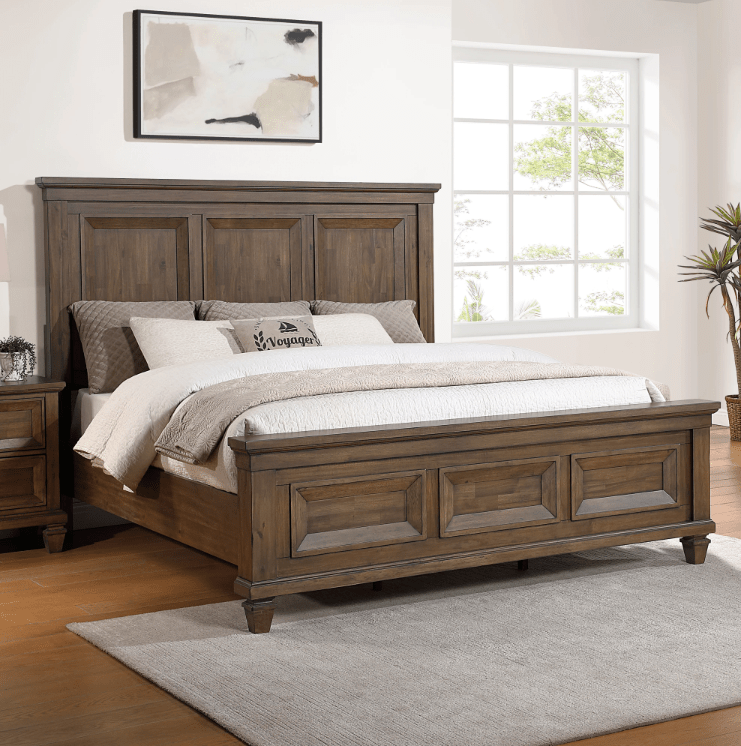 Marabella Mocha Panel Bed Frame - George's Furniture