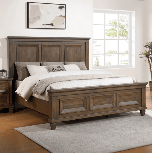 Marabella Mocha Panel Bed Frame - George's Furniture