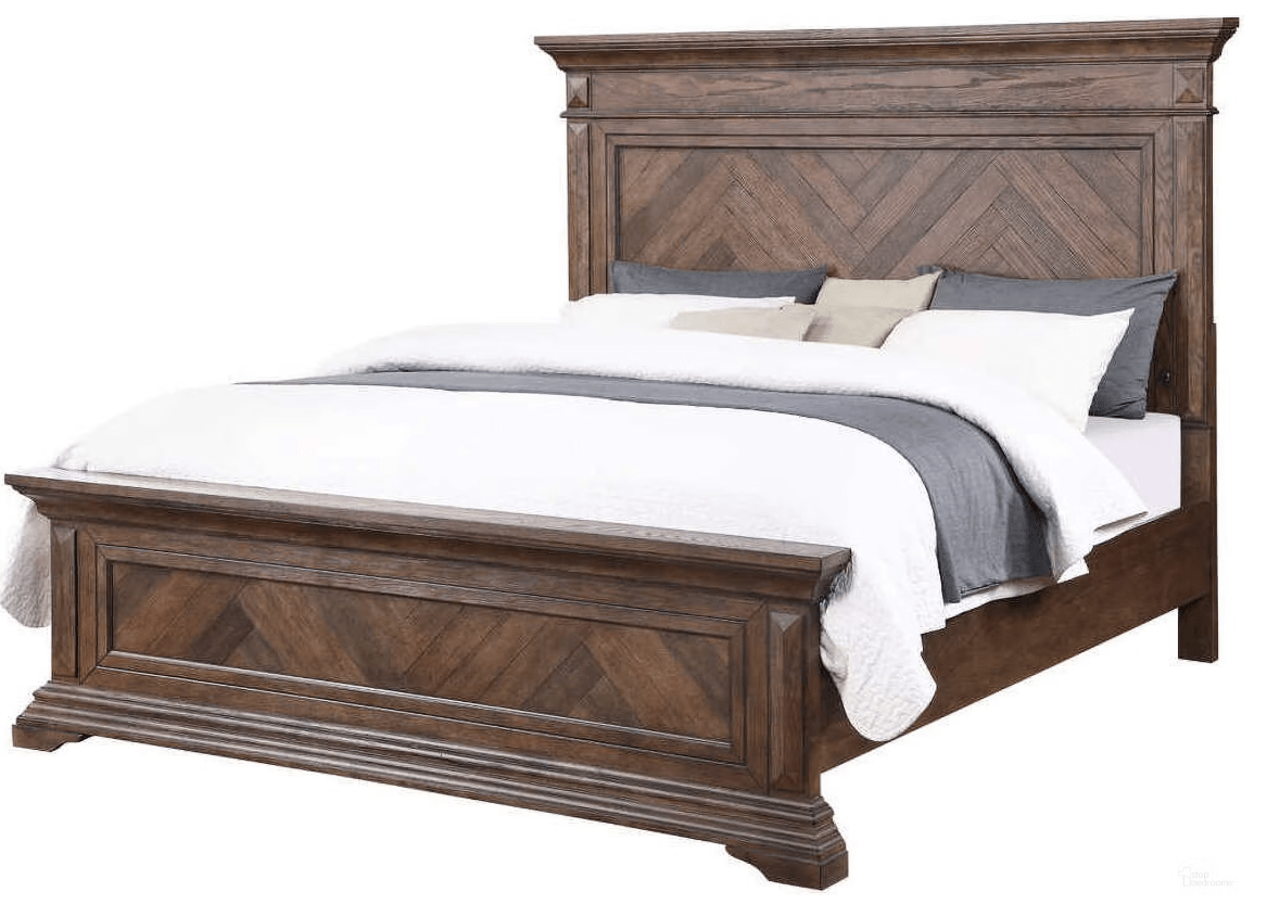 Marvista Walnut Panel Bed Frame - George's Furniture