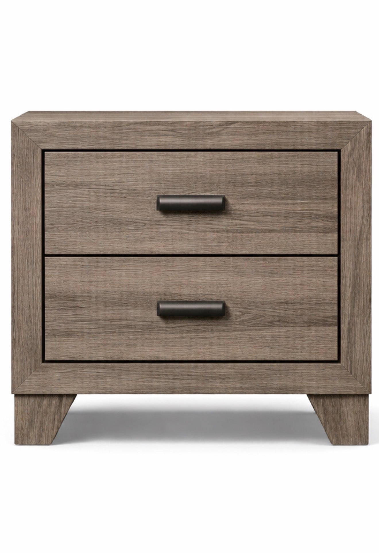 Millie Brown| Modern Wood Bedroom Nightstand with 2 Drawers - George's Furniture